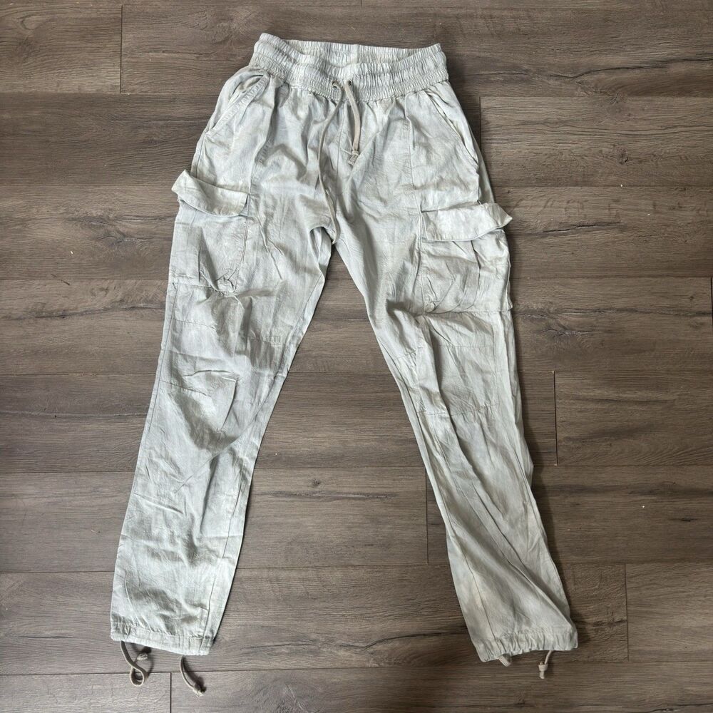 NWT MNML Washed Camo Cargo Pants Men’s M Gray White Relaxed Streetwear